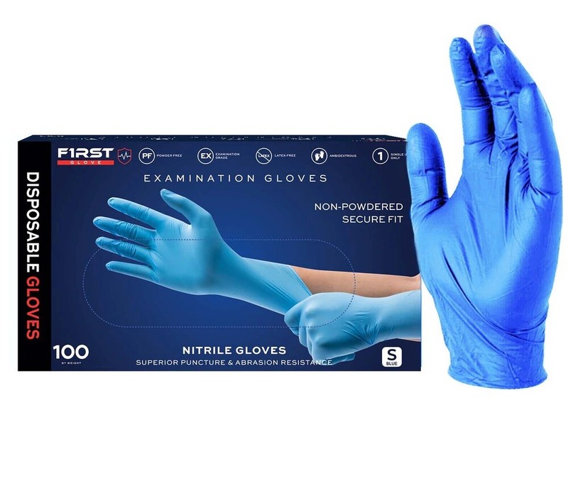 First Glove Nitrile Examination Gloves SMALL – Blue 1000 Pcs