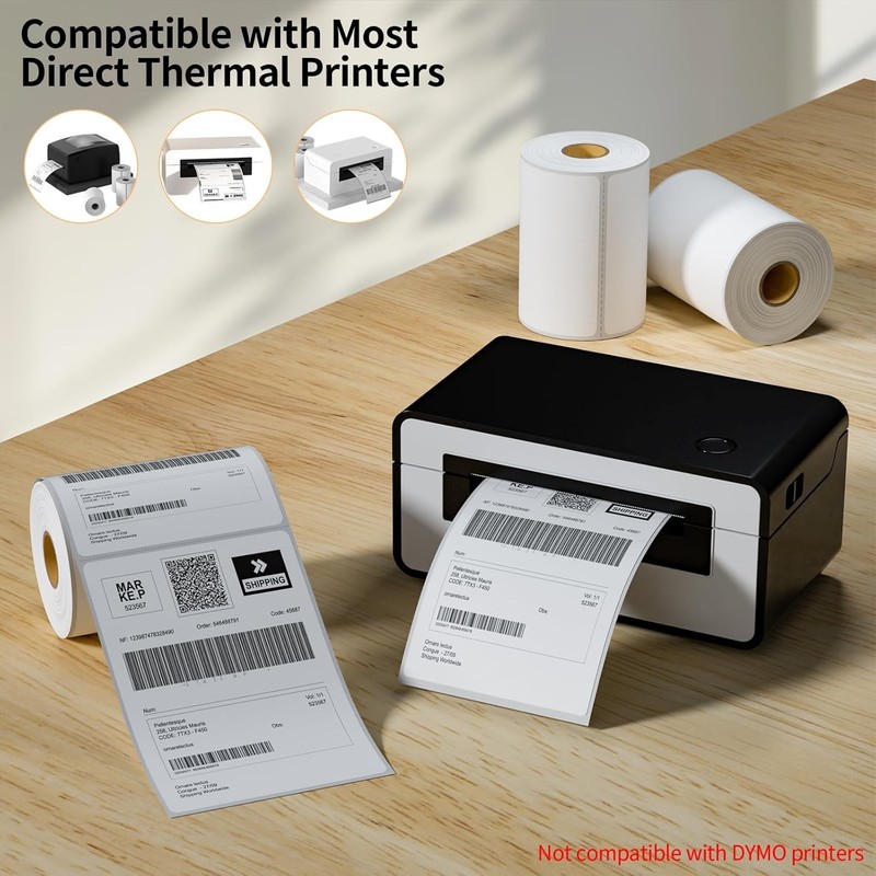 Versatile 5000 Count Thermal Shipping Labels - Compatible with Most Printers gallery