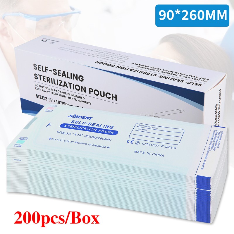 200-7000 Sterilization Pouches 3.5 » x 10 » Dental Medical Self Seal Pouch Bag