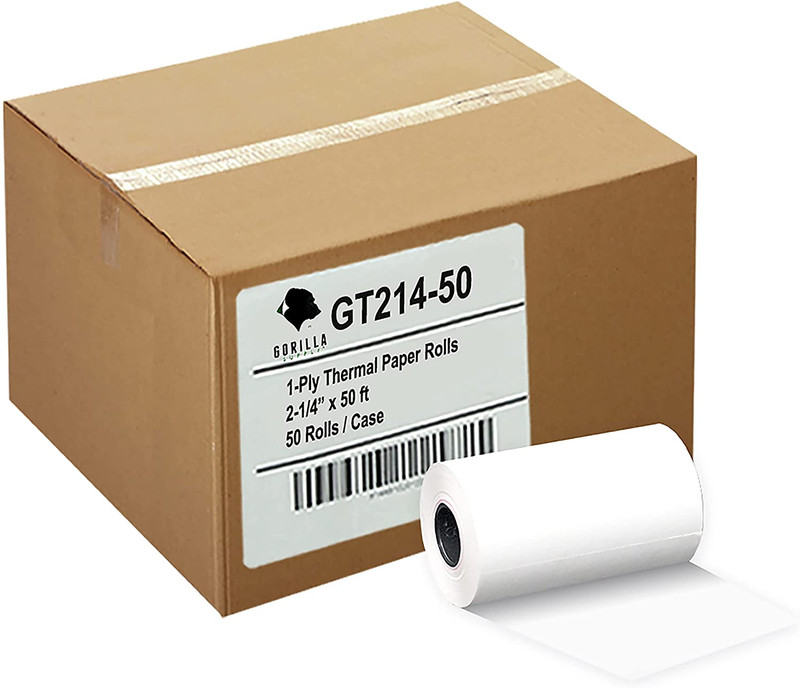 Thermal Paper Receipt Rolls POS/Cash Register, 2.25″ x 50ft, GT214-50 50 Rolls