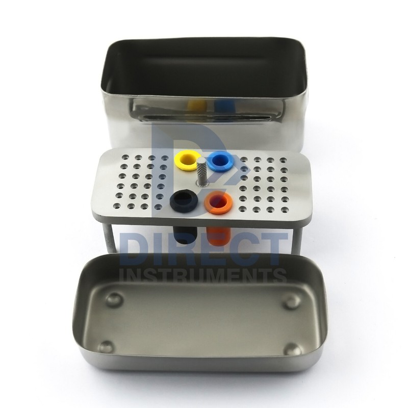Dental Endo Box Block Bur Files Holder Holes Sterilization Endodontic Organizer gallery