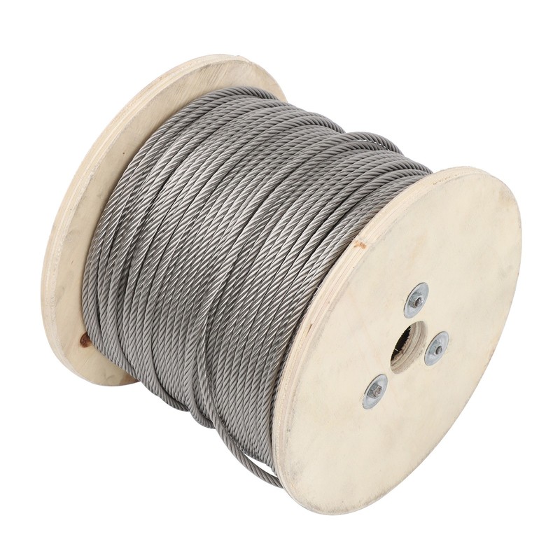 3/16" 7x19 Stainless Steel Cable - 500FT T304 Wire Rope 3700lb Fracture Strength gallery