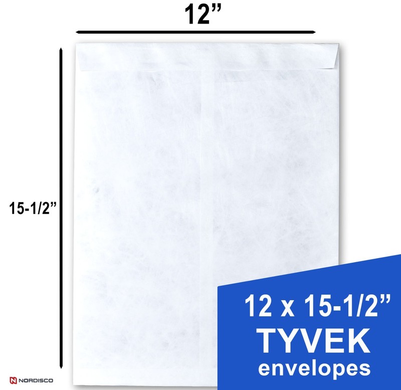 Tyvek Envelopes 12 x 15-1/2" White, Self-Stick, Pack of 15, FREE Shipping gallery