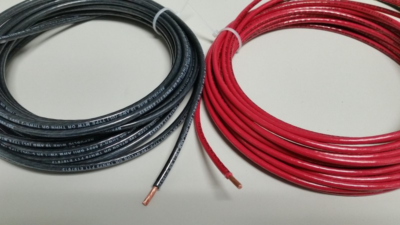 12 GAUGE THHN WIRE BLACK + RED 25 FEET EA THWN 600V COPPER STRANDED