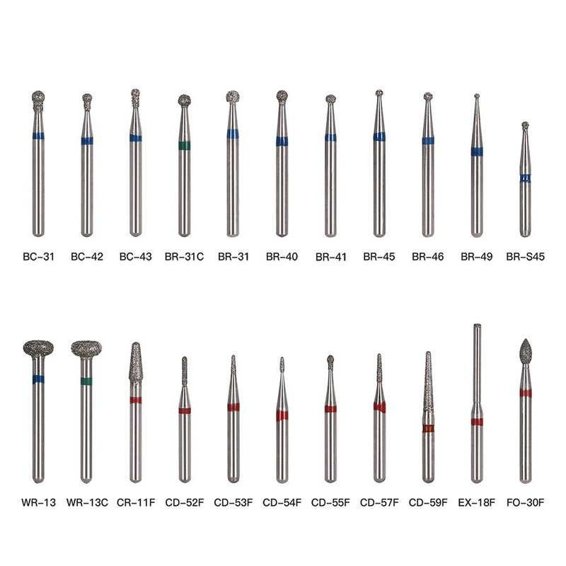 50pcs Dental Turbine Diamond Burs FG For High Speed Handpiece Friction Grip Burs gallery