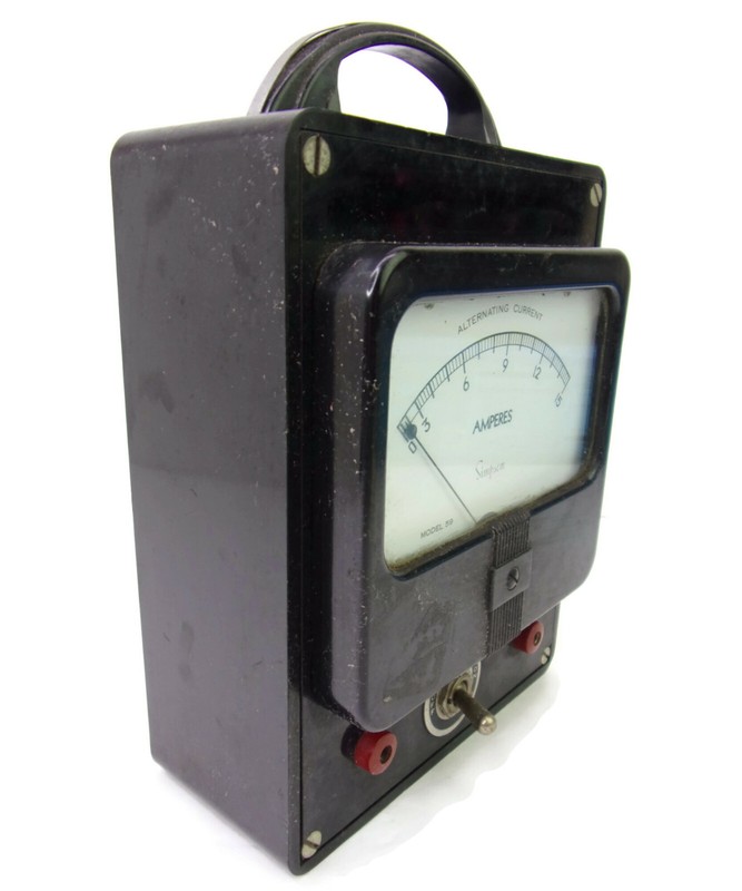 Simpson Model 59 0-15 AC Amps Analog Meter Bakelite gallery