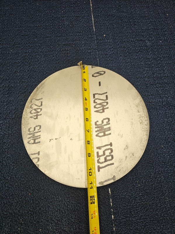 T651 AMS 4027 Heavy Duty Aluminum Plate, Circle/Round Cut 11-1/4" OD gallery