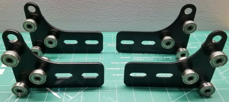 4 X trolley. Fits Unistrut 1-5/8. DIY trailer bed lift. USA made.