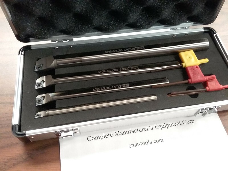 Indexable Boring Bar Set 4pcs/set, W. CCMT carbide Inserts-#1004-IDX