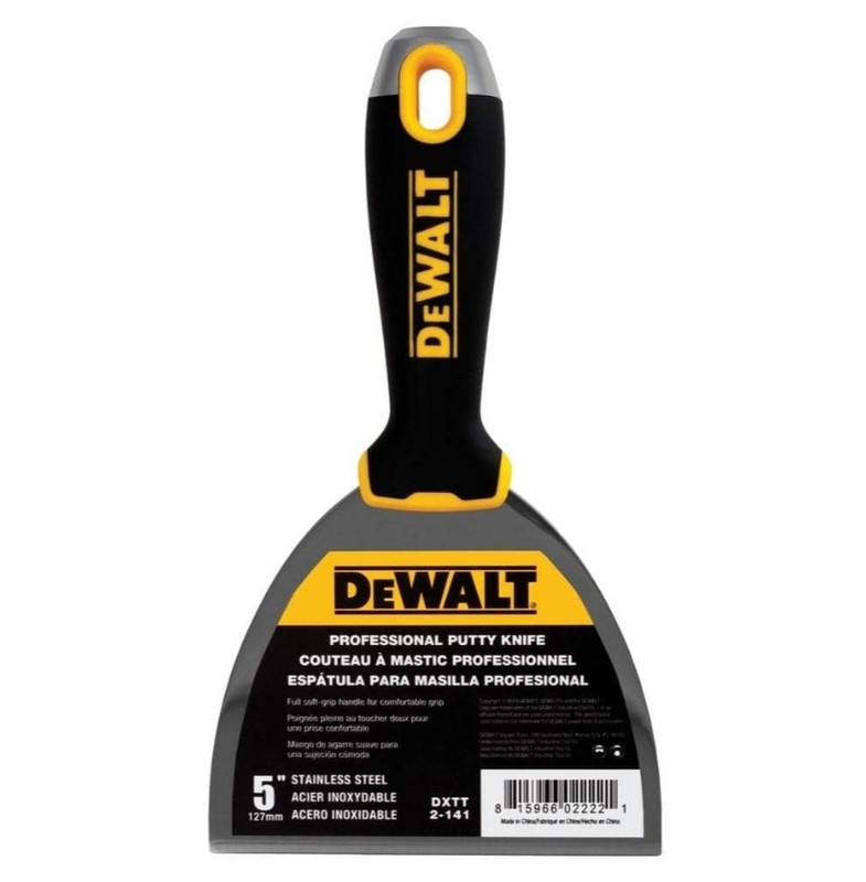 DEWALT 5″ Stainless Steel Joint Knife w/ Soft Grip Handle | DXTT-7-141