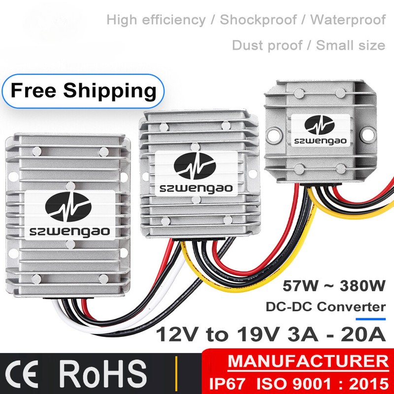 12V to 19V/28V 3A 5A 8A 10A 15A 20A 30A Step Up DC DC Converter for Car Laptop