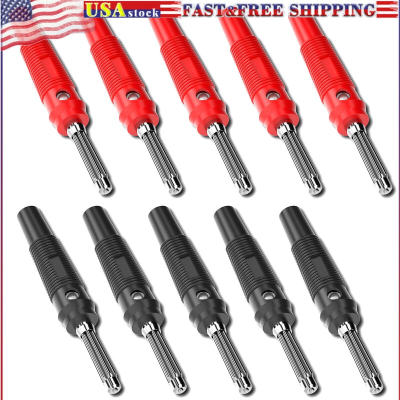 4mm High Current Banana Plugs Stackable 32A Screw Type Solder Banana Connector