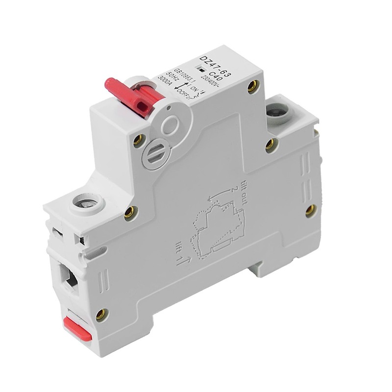 Universal Mini Circuit Breaker AC MCB GYM8 1Pole 4.5kA 40AMP Din Rail 240V/480V