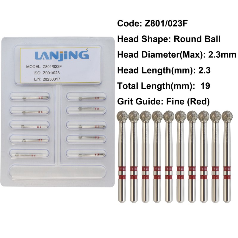20 Types Zirconia Dental Diamond Burs FG Friction Grip for High Speed Handpiece gallery