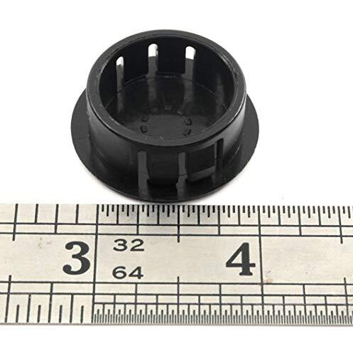 5/8" Hole Nylon Locking Panel Plugs Black/White Dome Cover 3/4" Top Width gallery