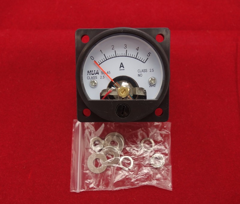 1PC DC 0-5A Analog Ammeter Panel AMP Current Meter SO45 Cutout 45mm gallery