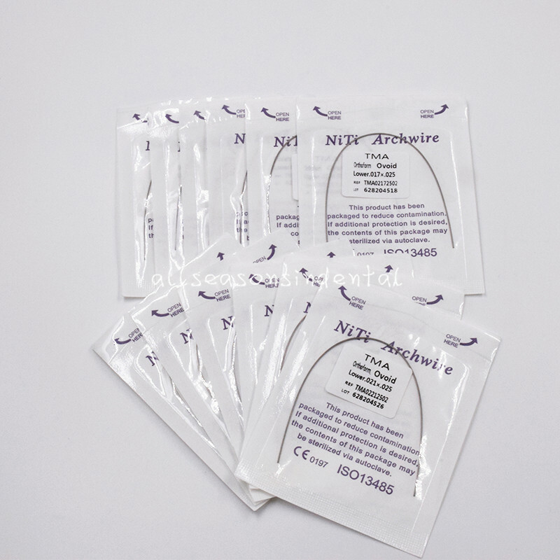 1-100Pcs Dental Orthodontic TMA Arch Wire Ti-Mo-Alloy Rectangular Ovoid/Natural gallery
