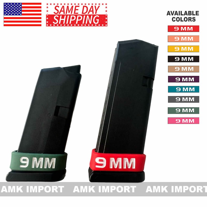 9MM Pistol Extended Magazine ID Marking Bands Mag Identification Silicone Band gallery