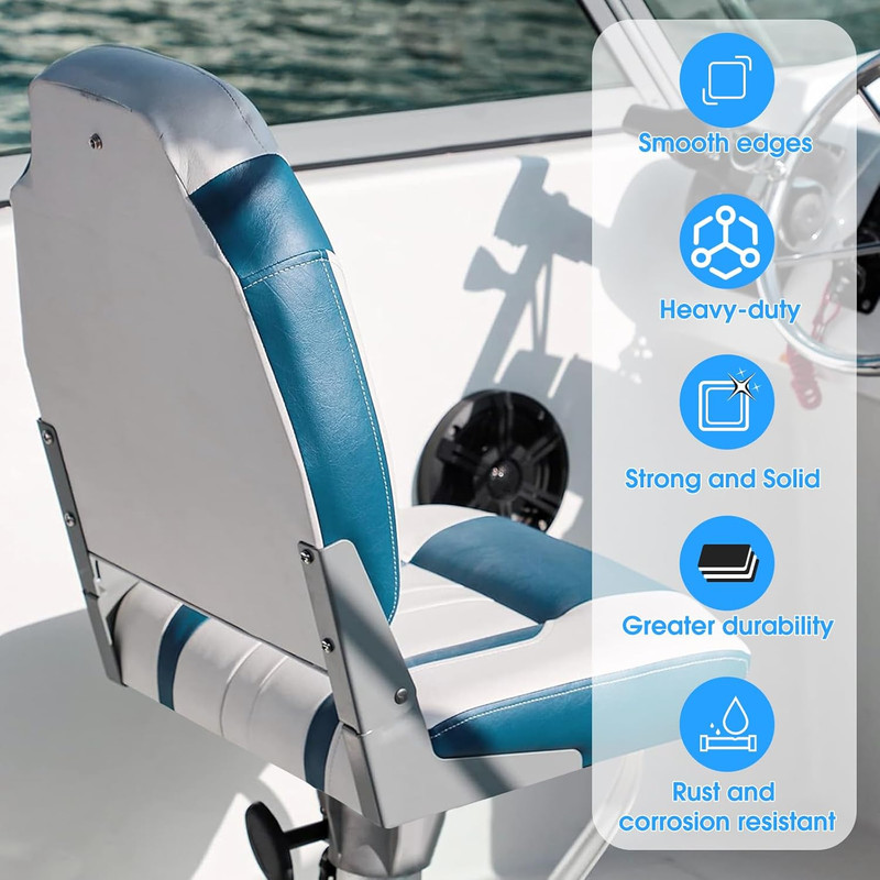 Boat Seat Swivel Mount,360 Degree Boat Seat Swivel for Jon/Fishing/Kayak/Bass/Po gallery