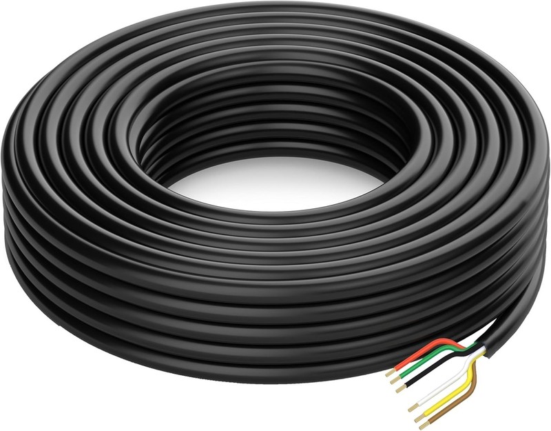 100 Foot Heavy Duty 14AWG 6 Way Round Conductor Wiring RV Trailer Cord Harnes... gallery