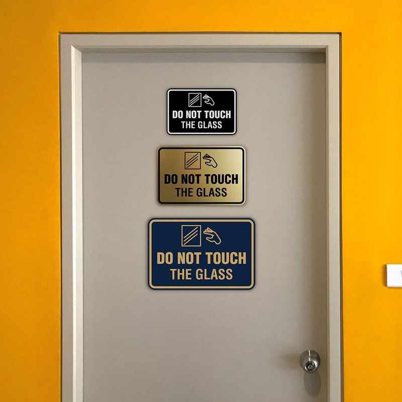 Signs ByLITA Classic Framed Do Not Touch The Glass Wall or Door Sign gallery