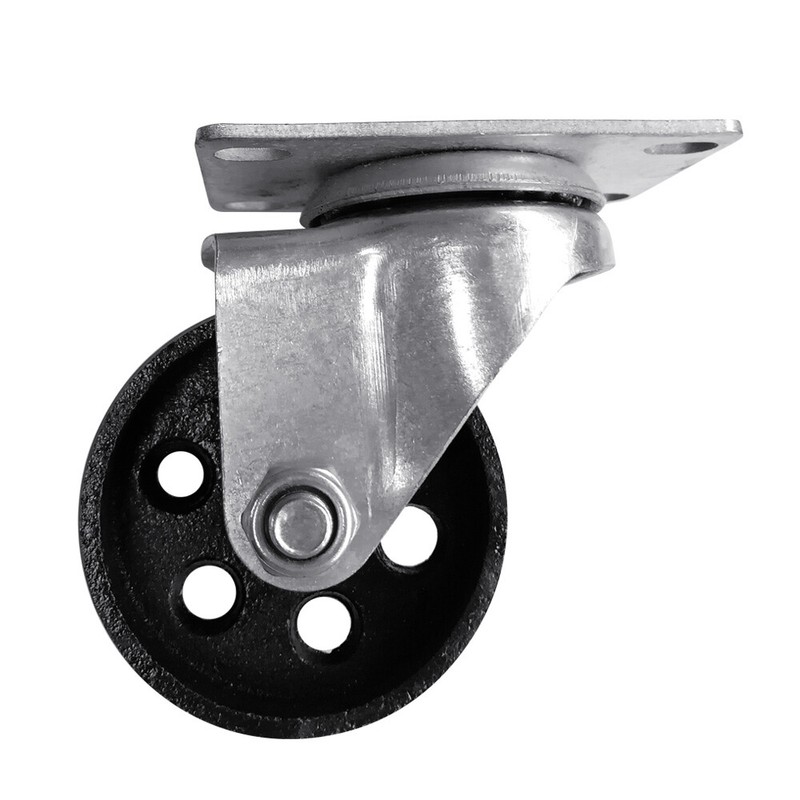 2/4/8pcs Swivel Casters 3"&3.5" Heavy Duty Steel Cast Iron Plate Casters Wheels gallery