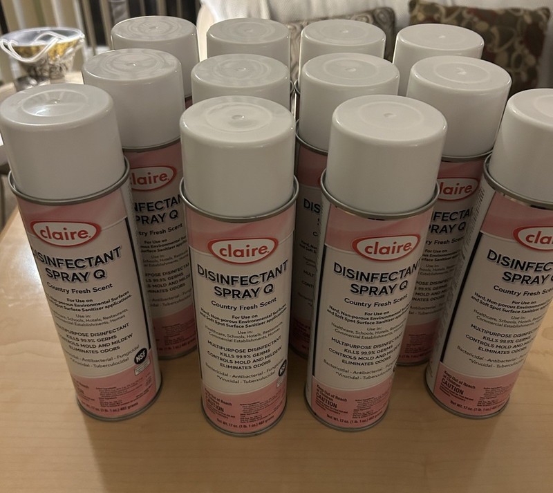 Claire 1001 17 oz Aerosol Spray Q Disinfectant – Country Fresh Scent (12/CT) New