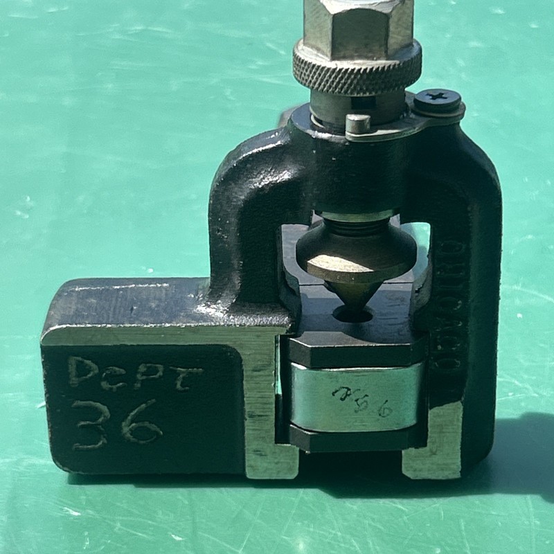 Imperial Rol-Air Flaring Tool 400-F Block with Reamer Yoke Used Condition gallery