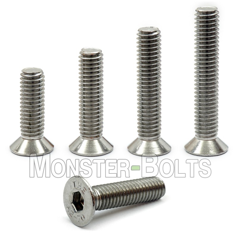 1/4″-20 Stainless Steel Flat Head Socket Caps Screws, Inch SAE Countersunk 18-8