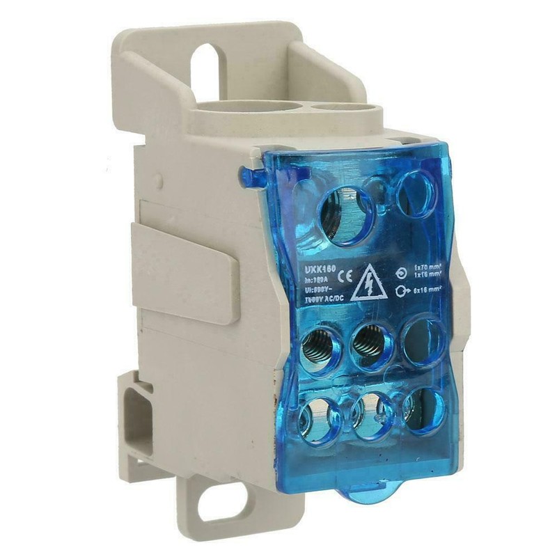 Distribution Terminal Block 160A POWER DISTRIBUTION DIN Rail MOUNT 6-250 AWG gallery