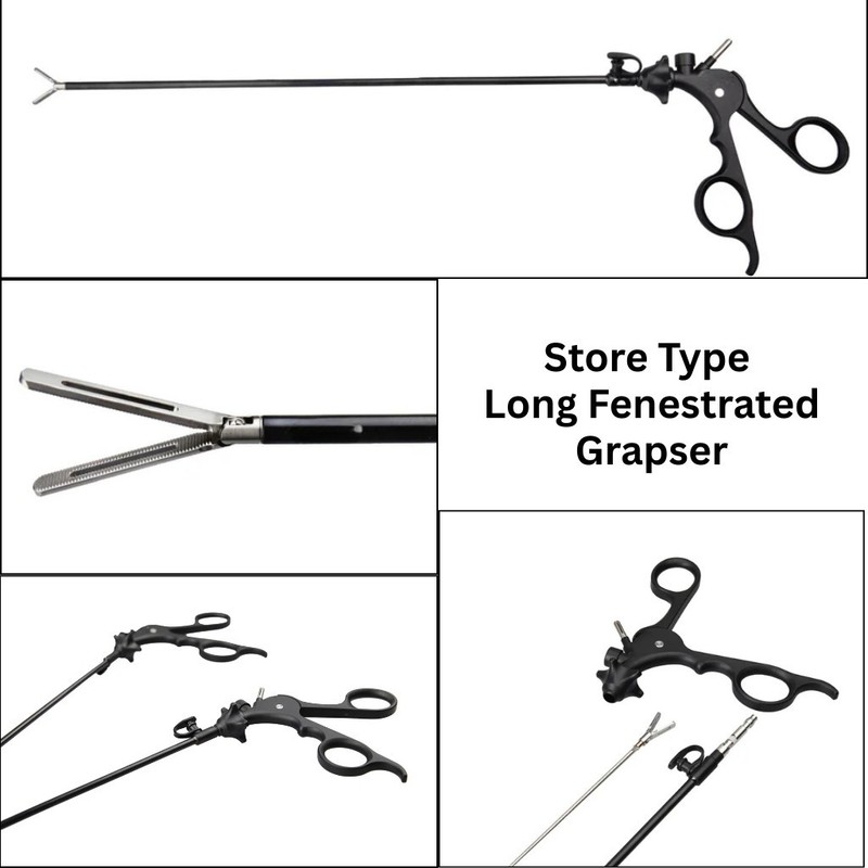 Laparoscopic Store Type Long Bowel 5mmx330mm Grasper For Surgical Instruments CE