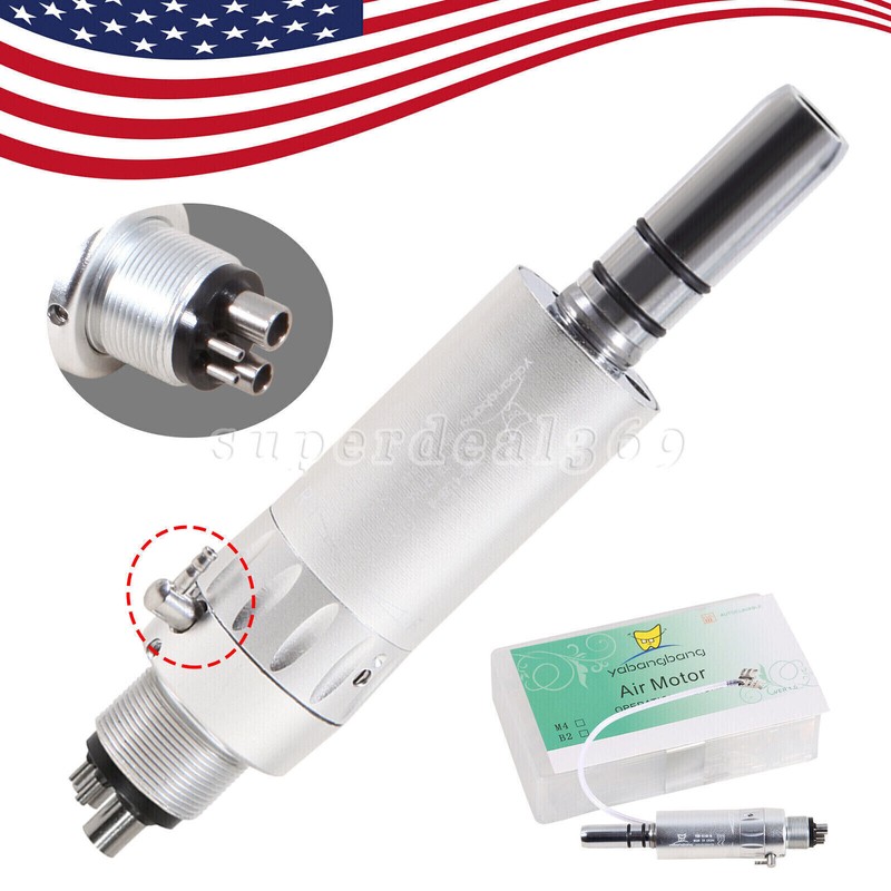 Dental Air Motor E-type 2/4Hole Slow Low Speed Handpiece Push Latch Contra Angle