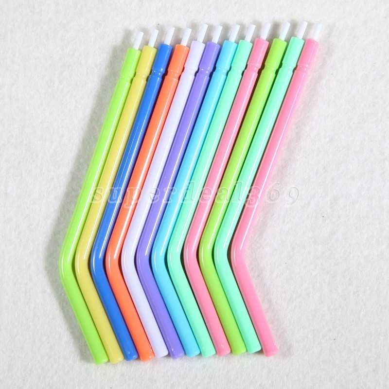 250 Pcs Dental Disposable Air Water Syringe Tips Rainbow Tubes 3 Way Spray USA gallery
