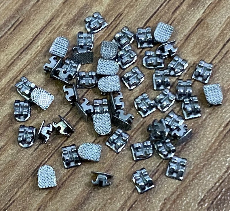 100 Pcs Dental Orthodontic Metal Brackets Mini Roth 022 345 Hooks Braces In Bulk gallery