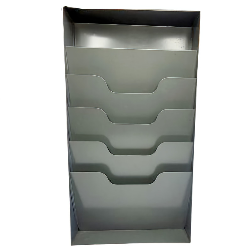 Buddy Products Industrial Gray 4 Slot Pocket Steel Metal File Folder Organizer
