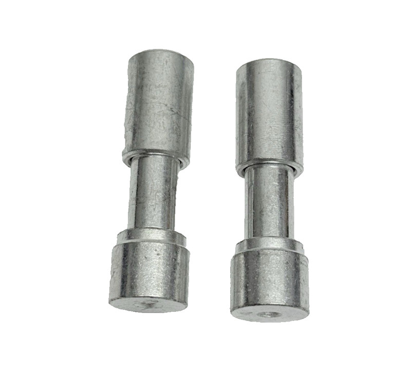 Lot of 2 Rexnord 10486792 Utility Barrel Lock #4 Silver Lock w/End Cap, 93180100