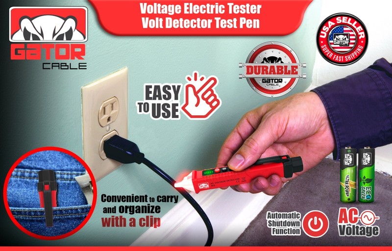 Voltage Electric Tester Volt Detector Test Pen Non-Contact Sensor AC DC 12-1000V gallery