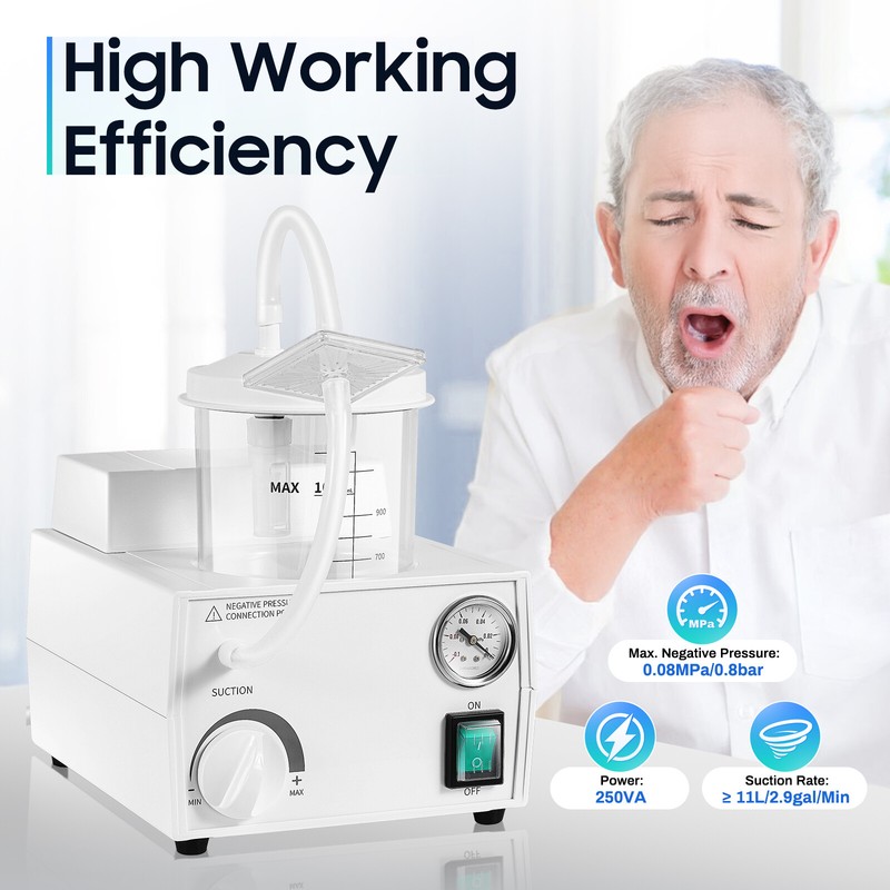 Vacuum Phlegm Quiet Suction Unit Portable Medical Emergency Aspirator Machine gallery
