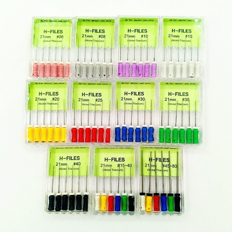 6 Pcs/Box Dental NITI Endodontics K/H-Files 21/25/31mm Root Canal Hand Use File gallery