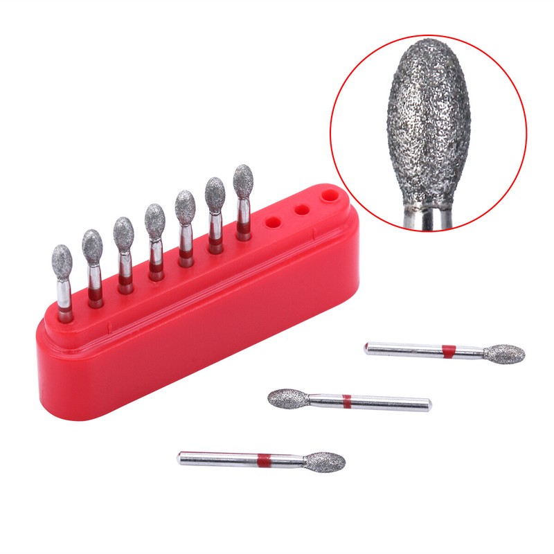 10Pcs/Box AZDENT Dental Diamond Burs FOOTBALL FINE RED Friction Grip 379-023F gallery