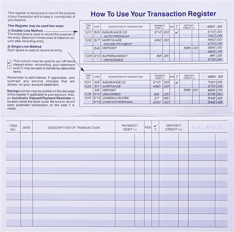 24 PCS Check Registers for Personal Checkbook, Easy to Read Checkbook Register gallery
