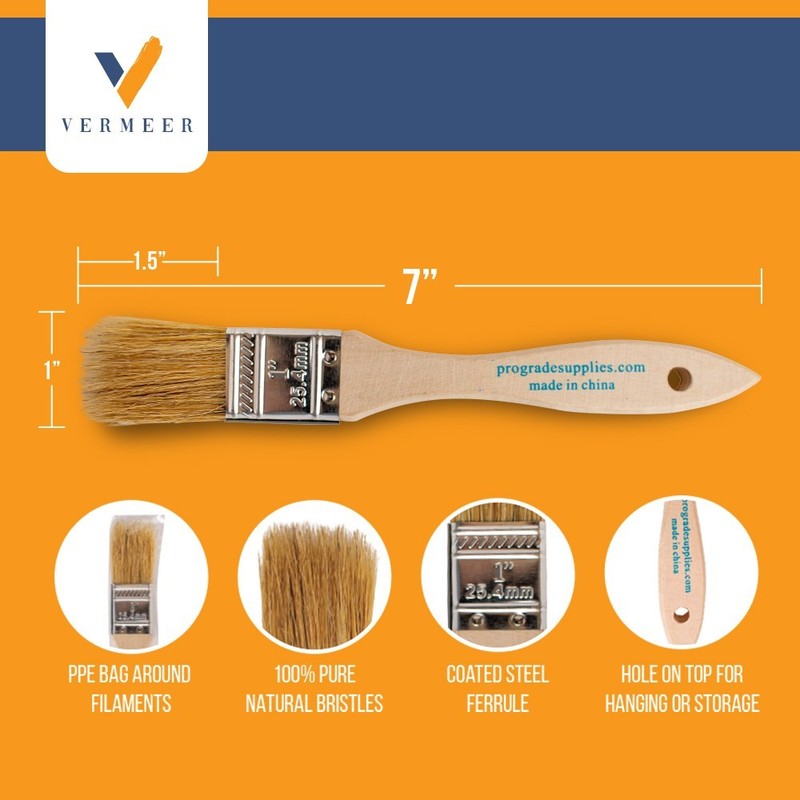 36 Pack - 1" Chip Brushes for Paints, Stains, Varnishes, Glues & Gesso gallery