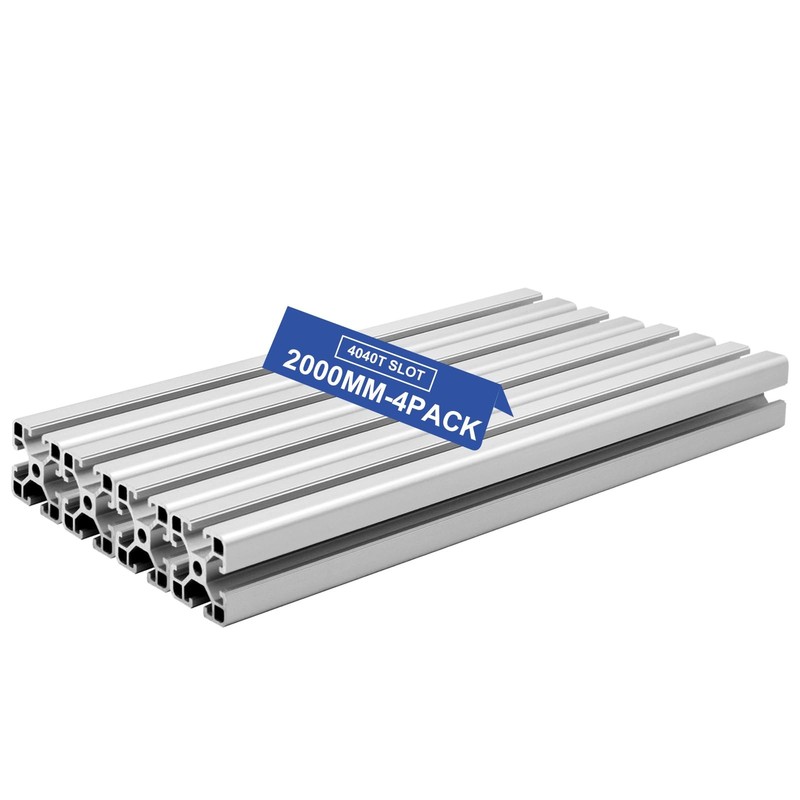 Aluminum Extrusion 4Pack 2000mm 40×40 T Slot Silver Anodized Seekliny 4040 Rail