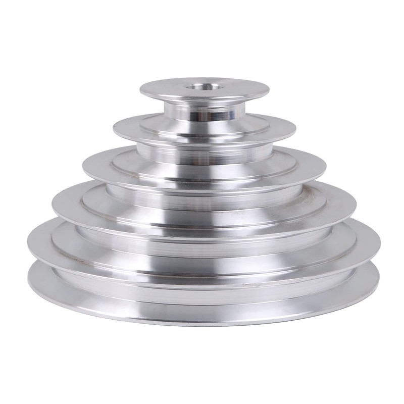 16mm Bore 54150mm OD Aluminum 5 Slot A Type 5 Step Pulley 12.7mm Belt Width