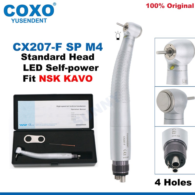 COXO Dental LED Handpiece High Speed Handpiece E Generator 2/4Holes Fit NSK KAVO gallery