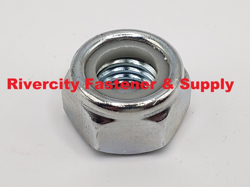 M8-1.25 Nylon Insert Lock Stop Nuts 8mm x 1.25 Nut nylock M8x1.25 Nuts Steel