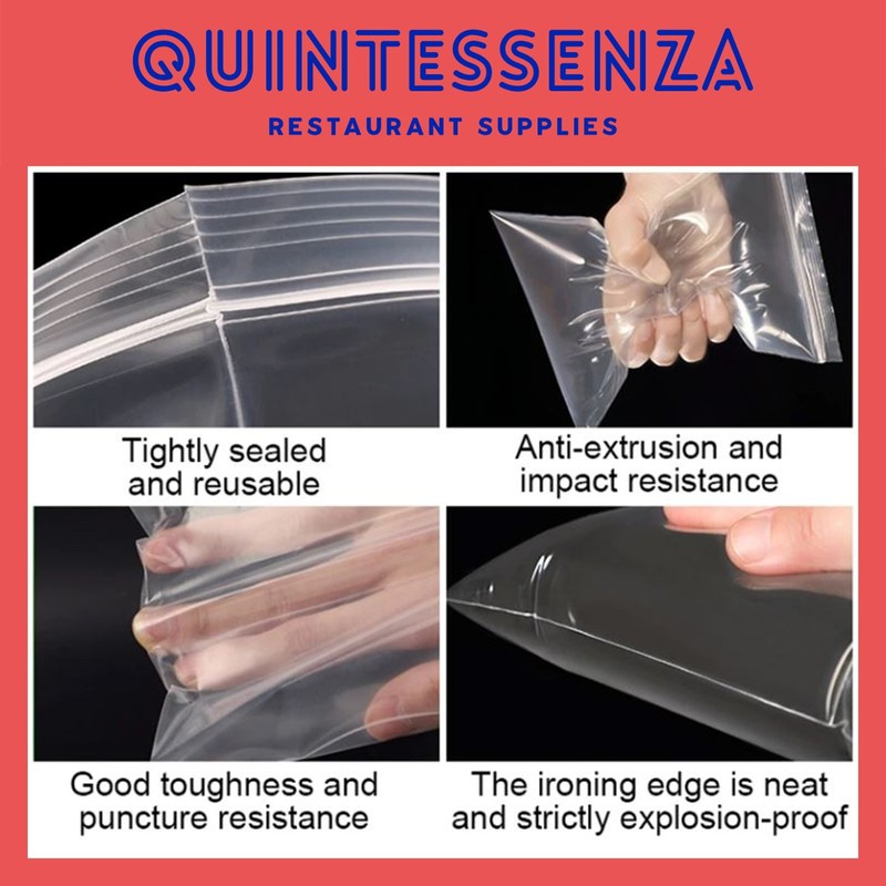 4'' x 9'' = 4 Mil Thick Clear Zipper Reclosable Poly Bags by Quintessenza gallery