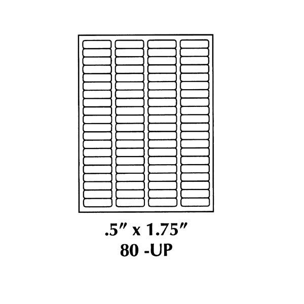1.75x.5» Shipping Labels – 80 Labels Per Page – 80,000 Shipping Labels