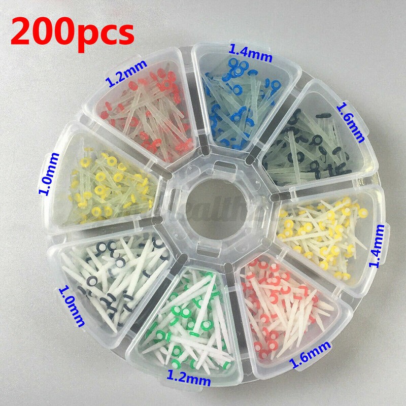200 Pcs Dental Fiber Post Glass Quartz Teeth Restorative Posts 1.0 1.2 1.4 1.6mm gallery
