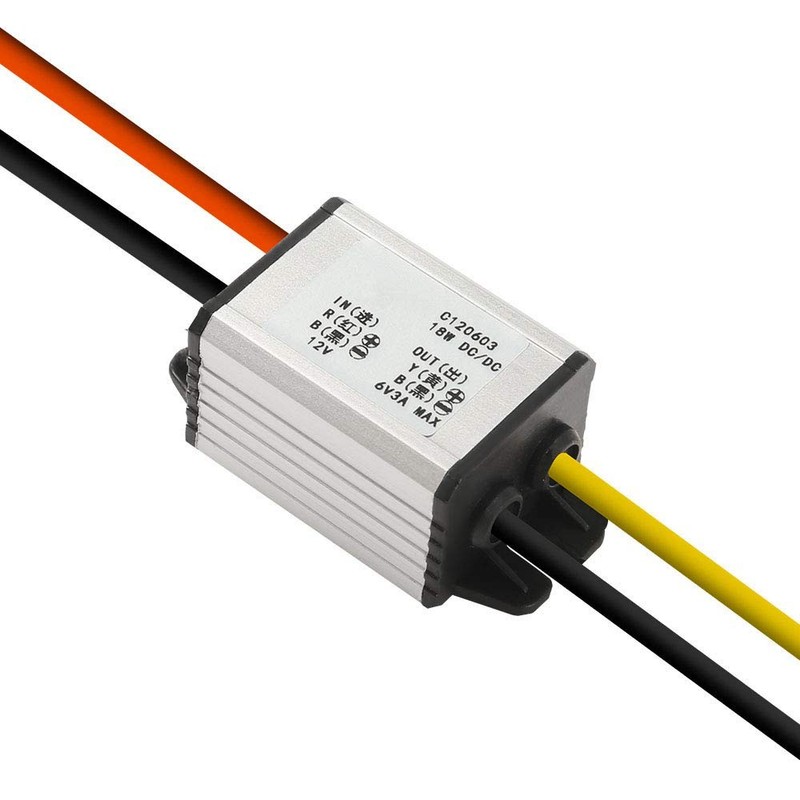 12V to 6V DC Converter 3A 9V-22V Input Buck Voltage Converter for Cars